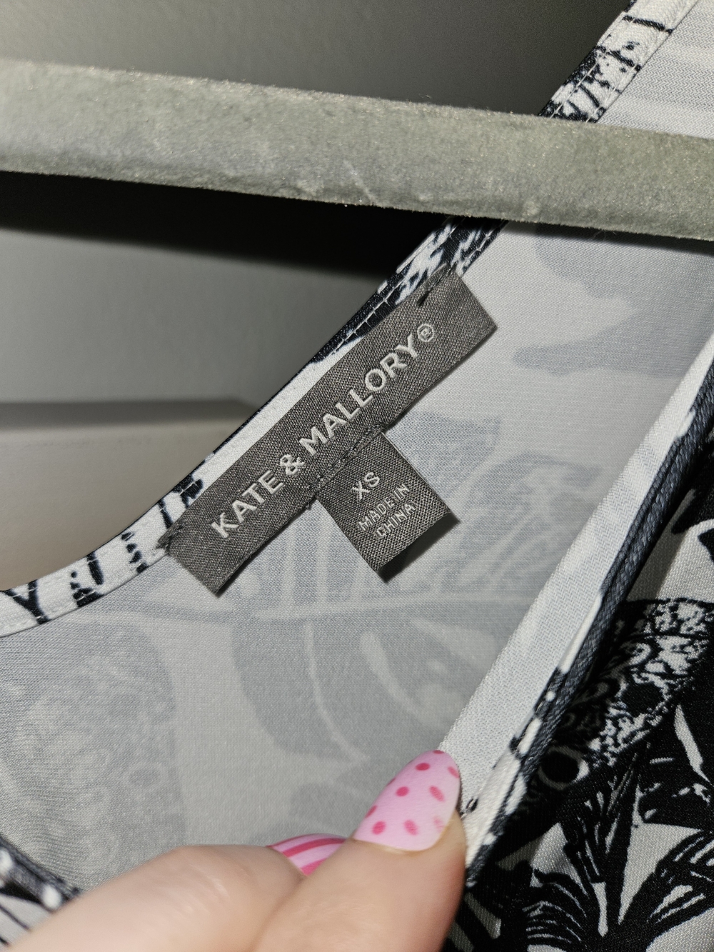 KATE & MALLORY Black and White Patterned Women’s Dress